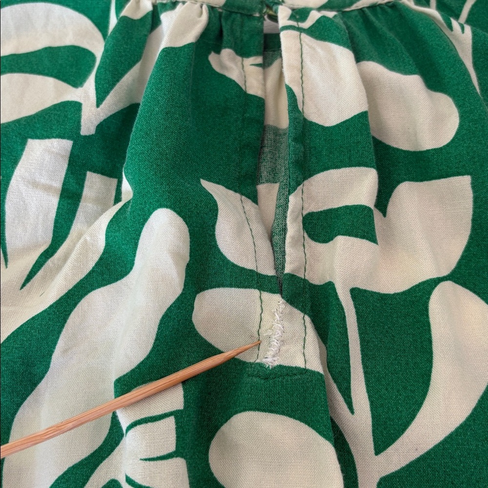 Compania Fantastica Floral Print Long Dress in Green Ivory Resort Church Size S - Picture 14 of 15